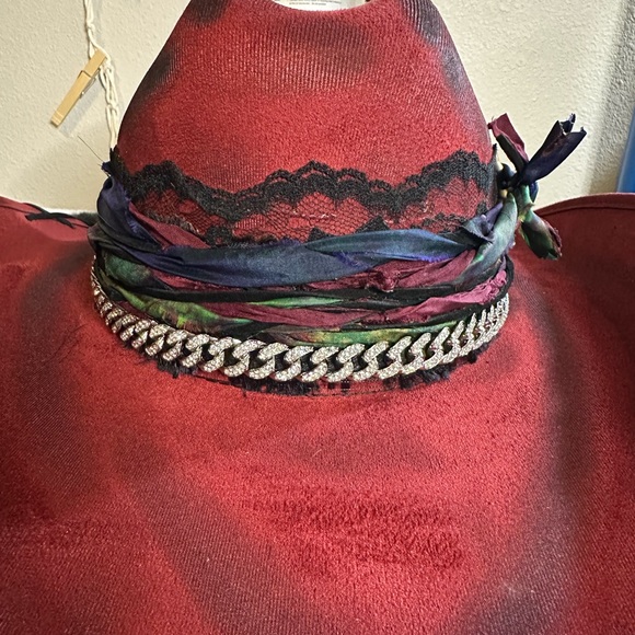 NWT Burgundy Cowgirl Hat - Picture 10 of 12